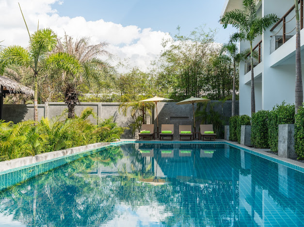 Privézwembad van het boutique resort
